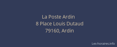 La Poste Ardin