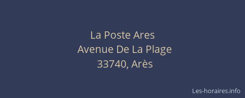 La Poste Ares