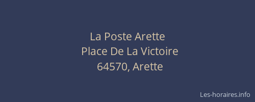 La Poste Arette