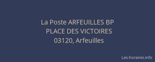 La Poste ARFEUILLES BP