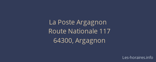 La Poste Argagnon