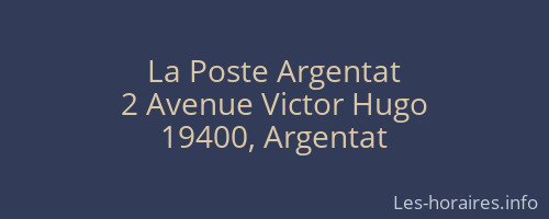 La Poste Argentat