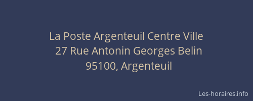 La Poste Argenteuil Centre Ville