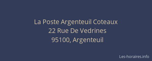La Poste Argenteuil Coteaux