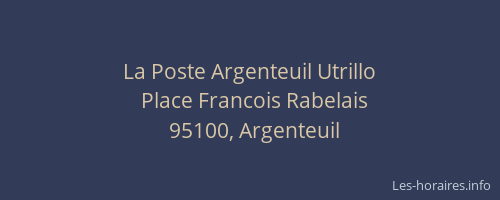 La Poste Argenteuil Utrillo