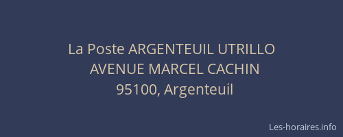 La Poste ARGENTEUIL UTRILLO