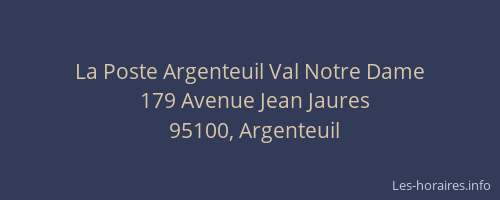 La Poste Argenteuil Val Notre Dame