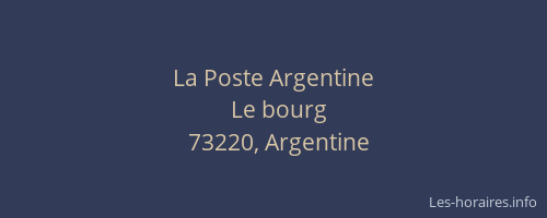 La Poste Argentine