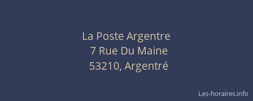 La Poste Argentre