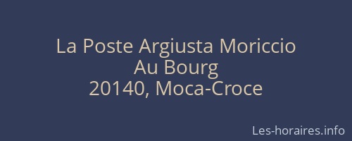 La Poste Argiusta Moriccio