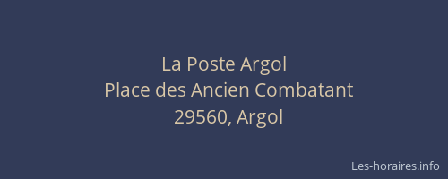 La Poste Argol