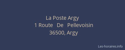 La Poste Argy