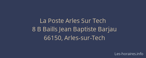 La Poste Arles Sur Tech