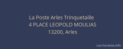 La Poste Arles Trinquetaille