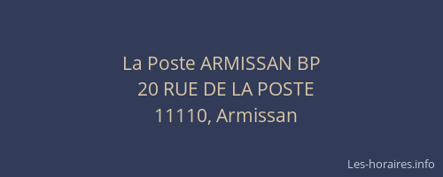 La Poste ARMISSAN BP