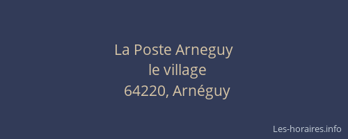 La Poste Arneguy