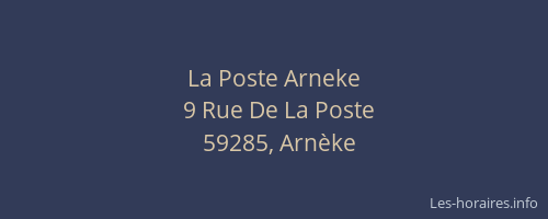 La Poste Arneke