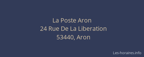 La Poste Aron