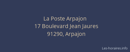 La Poste Arpajon