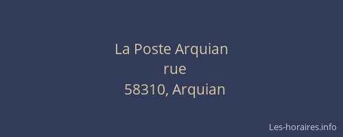 La Poste Arquian