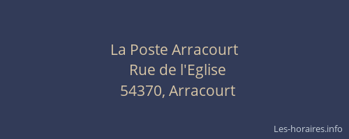 La Poste Arracourt