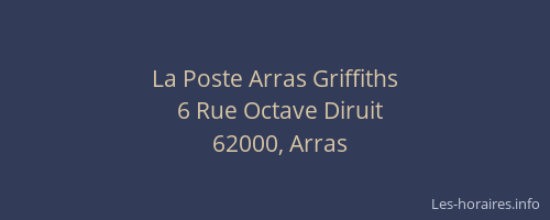 La Poste Arras Griffiths