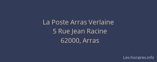 La Poste Arras Verlaine