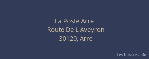 La Poste Arre