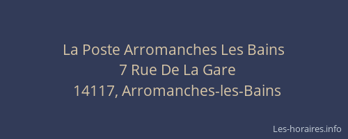 La Poste Arromanches Les Bains
