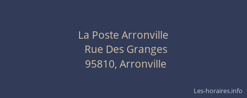 La Poste Arronville