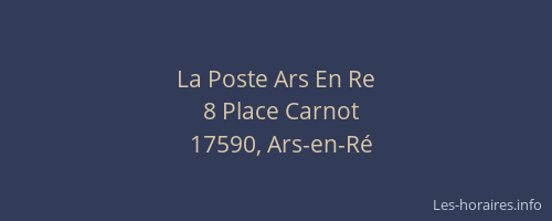 La Poste Ars En Re