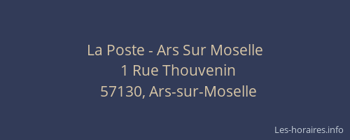 La Poste - Ars Sur Moselle