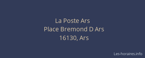 La Poste Ars