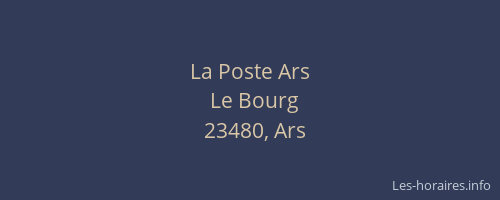 La Poste Ars