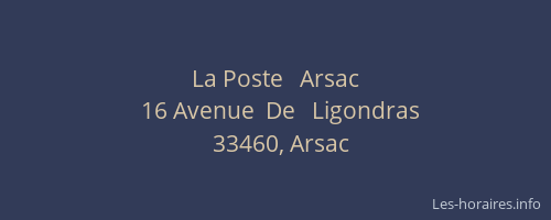 La Poste   Arsac