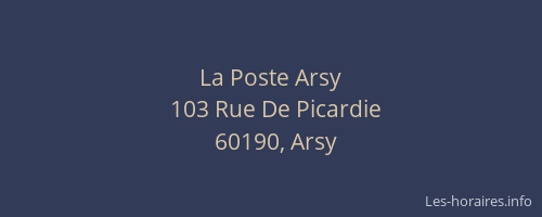 La Poste Arsy