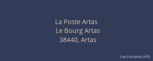 La Poste Artas