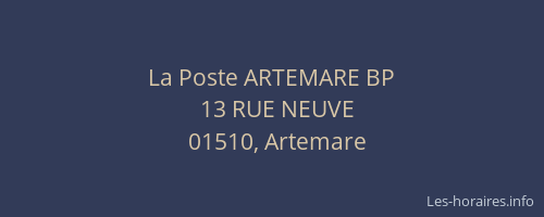 La Poste ARTEMARE BP