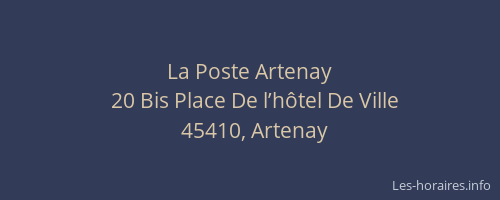 La Poste Artenay
