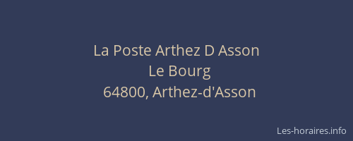 La Poste Arthez D Asson