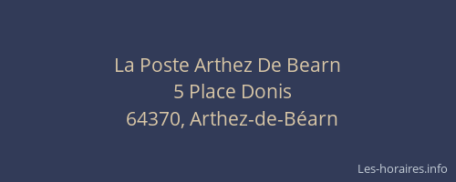 La Poste Arthez De Bearn