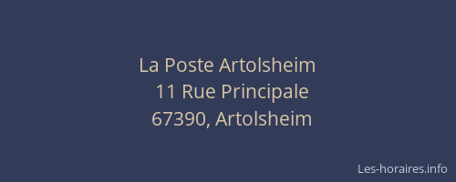 La Poste Artolsheim