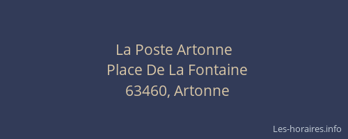 La Poste Artonne