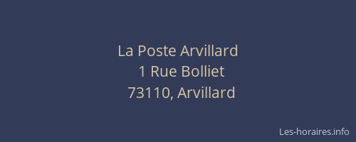La Poste Arvillard