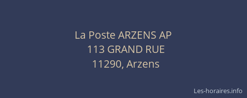 La Poste ARZENS AP