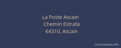 La Poste Ascain