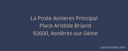 La Poste Asnieres Principal