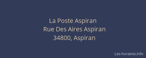 La Poste Aspiran