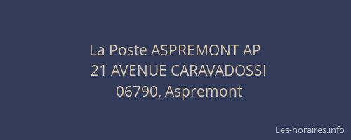 La Poste ASPREMONT AP