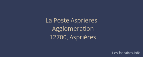 La Poste Asprieres